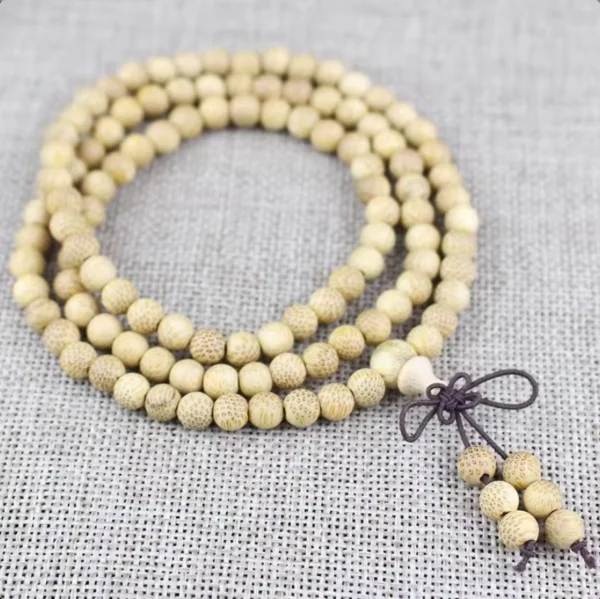 PEACE Golden Bamboo Mala