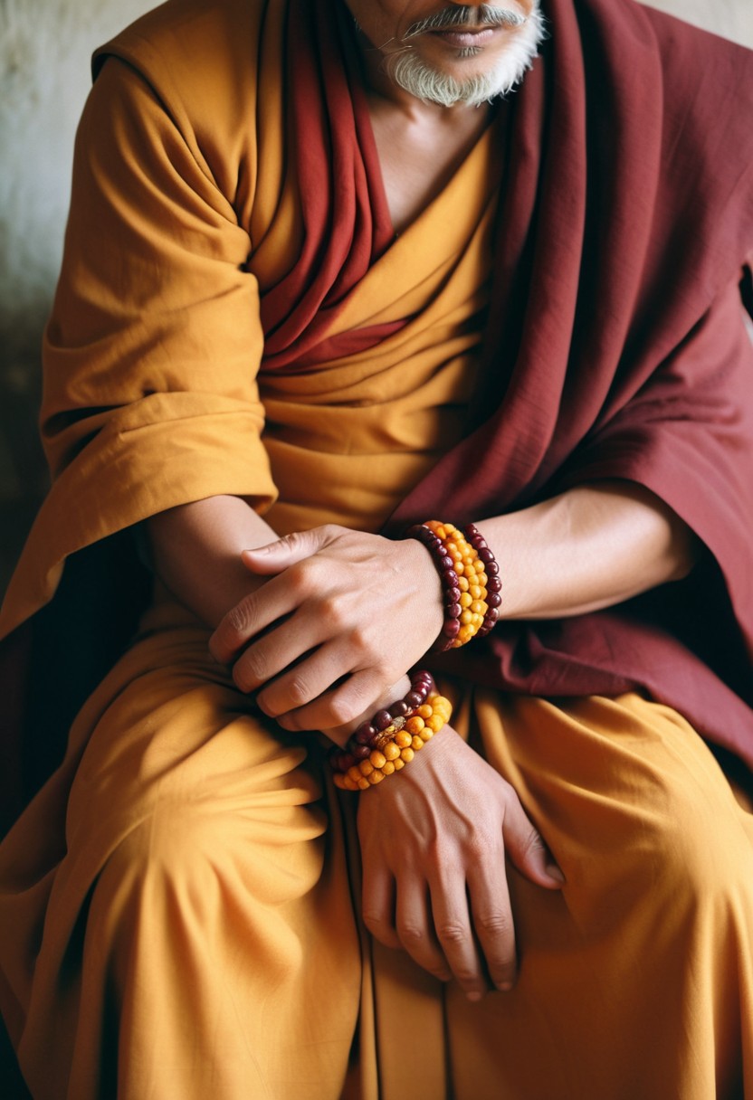 Thai mountain monastery with authentic malas